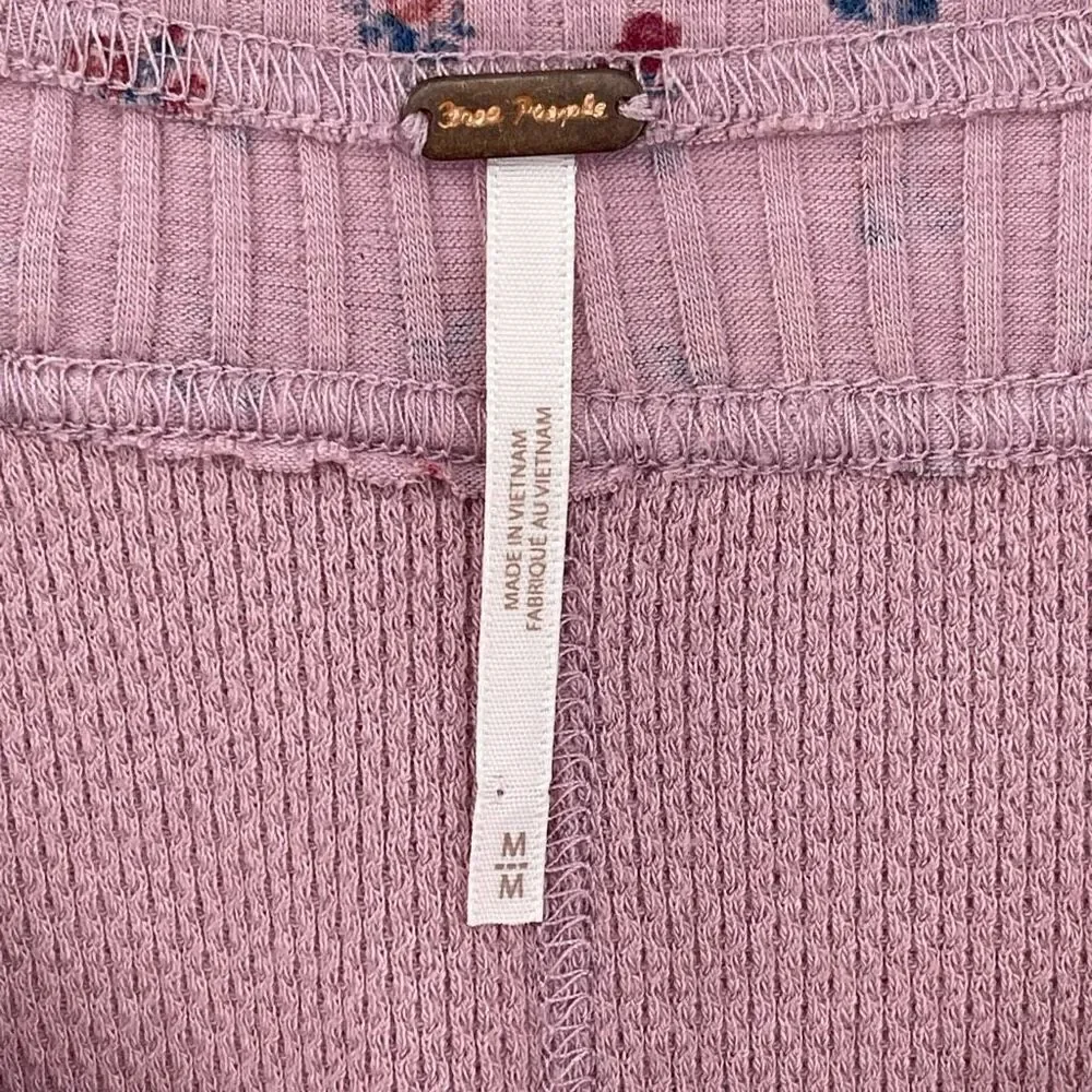 Free People Heart To‎ Heart Henley Top Daytime Fireworks Pink Boho Women Medium - Picture 8 of 11